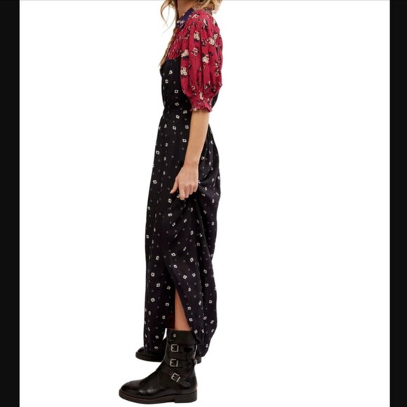 Free People Nora Midi in Black Combo M - Picture 3 of 5